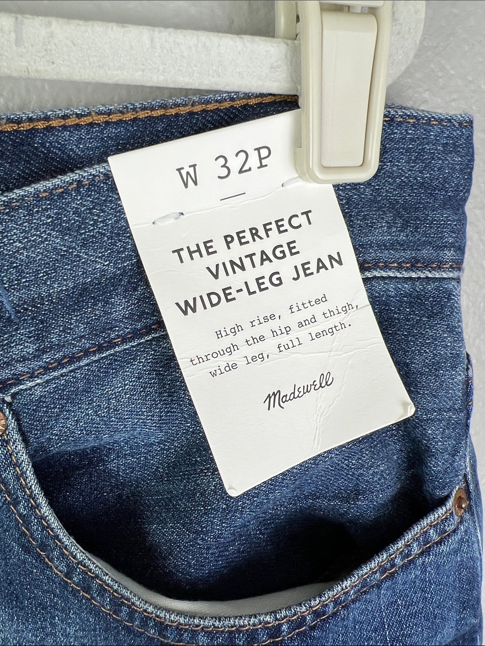 Madewell Softdrape Denim Wide Leg Soft Drape Jeans 32 Petite - Picture 4 of 11